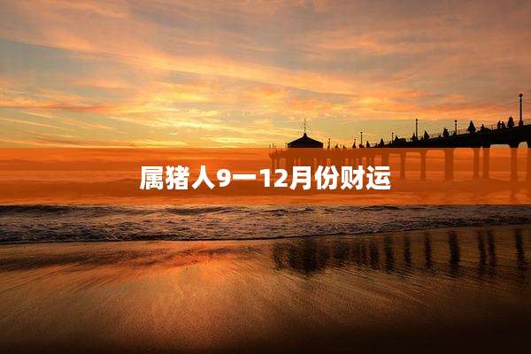 属猪人9一12月份财运