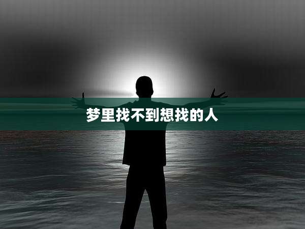梦里找不到想找的人