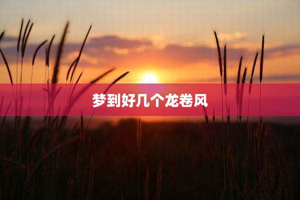 梦到好几个龙卷风