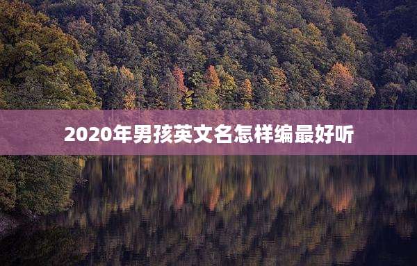 2020年男孩英文名怎样编最好听