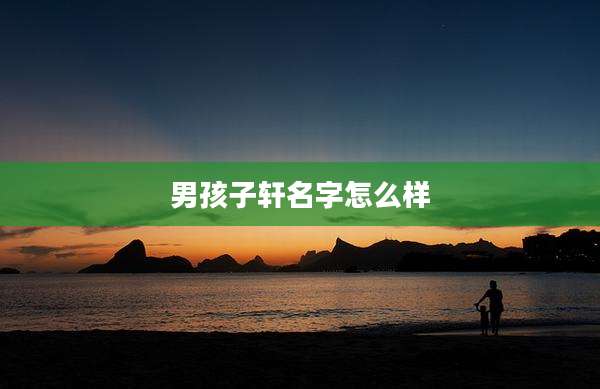 男孩子轩名字怎么样