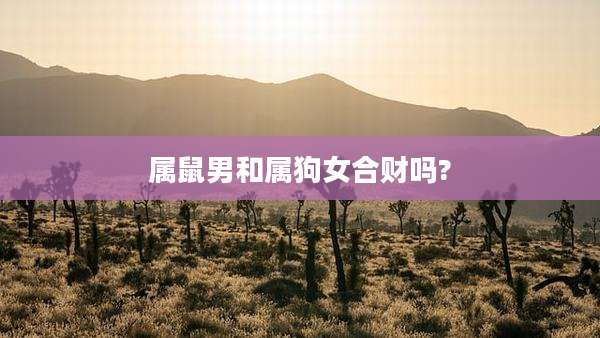 属鼠男和属狗女合财吗?