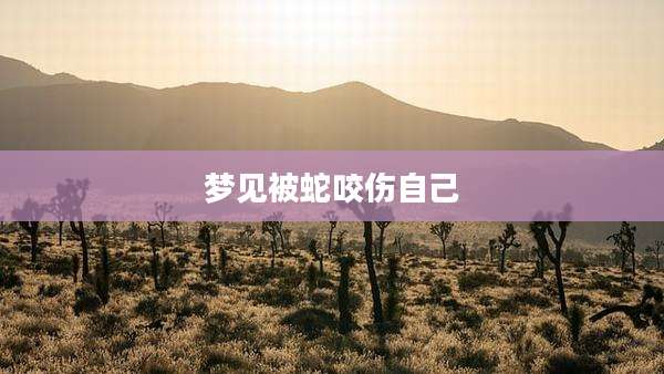 梦见被蛇咬伤自己