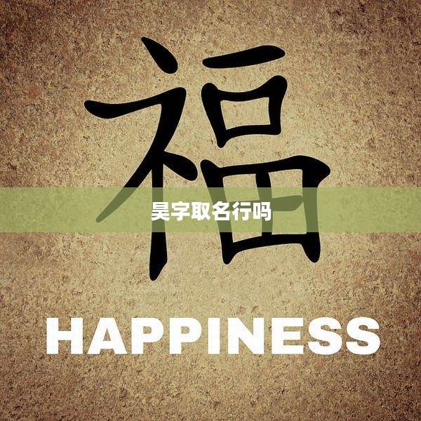 昊字取名行吗