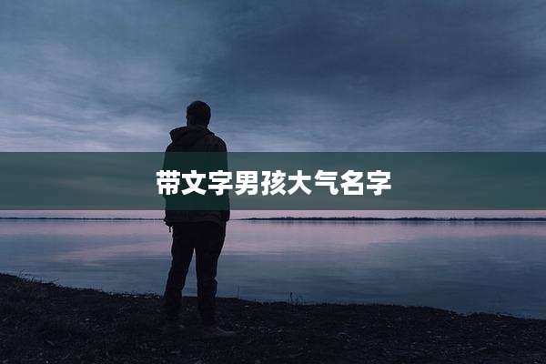 带文字男孩大气名字