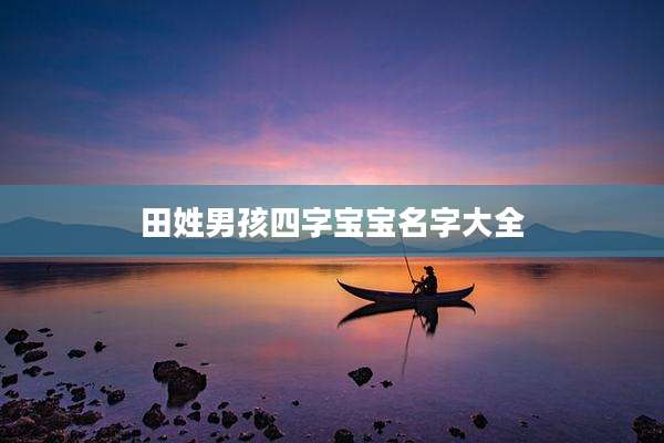 田姓男孩四字宝宝名字大全