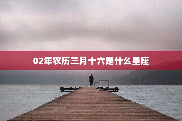 02年农历三月十六是什么星座
