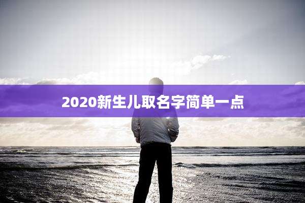 2020新生儿取名字简单一点
