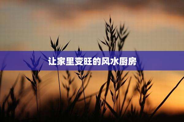 让家里变旺的风水厨房