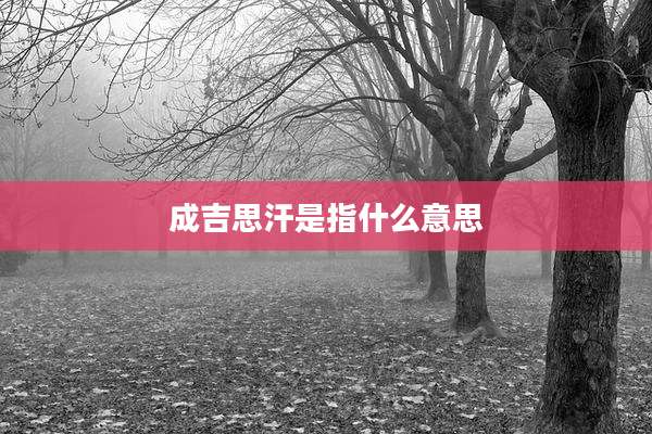 成吉思汗是指什么意思