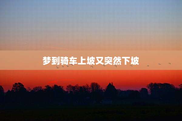梦到骑车上坡又突然下坡