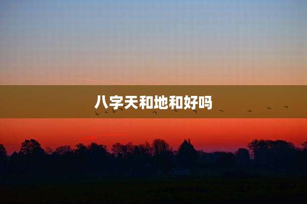 八字天和地和好吗