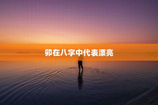 卯在八字中代表漂亮