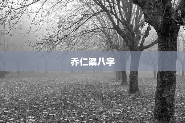 乔仁梁八字
