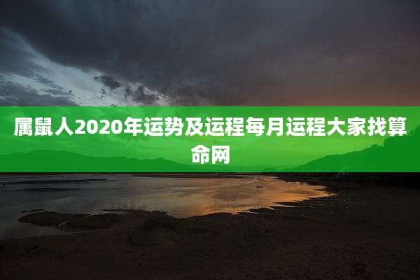 属鼠人2020年运势及运程每月运程大家找算命网