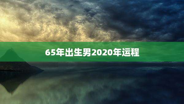 65年出生男2020年运程