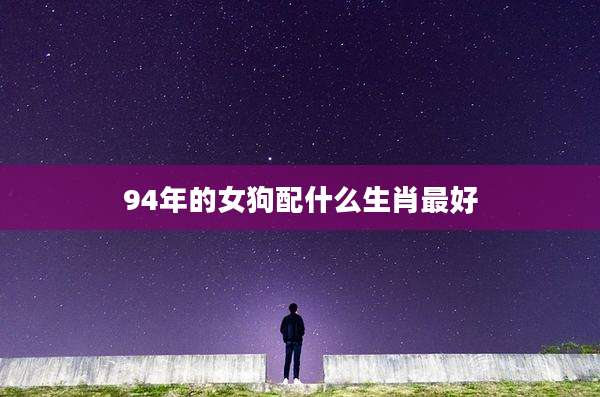 94年的女狗配什么生肖最好