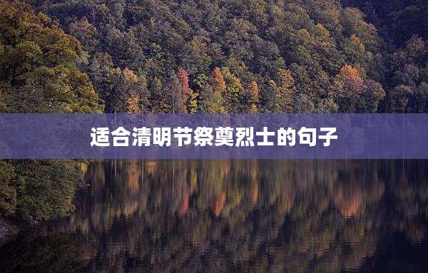 适合清明节祭奠烈士的句子