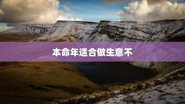 本命年适合做生意不