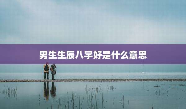 男生生辰八字好是什么意思