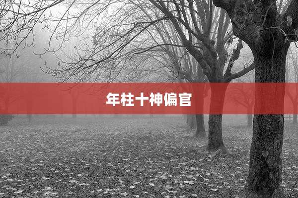 年柱十神偏官