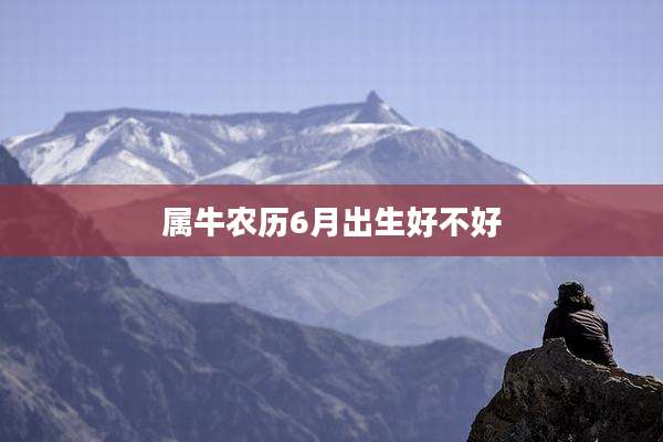 属牛农历6月出生好不好
