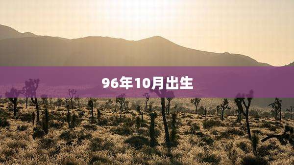 96年10月出生