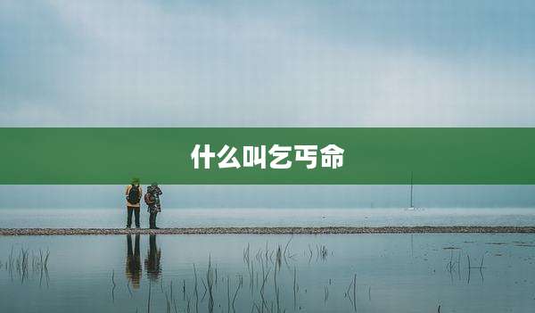 什么叫乞丐命