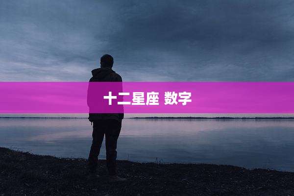 十二星座 数字