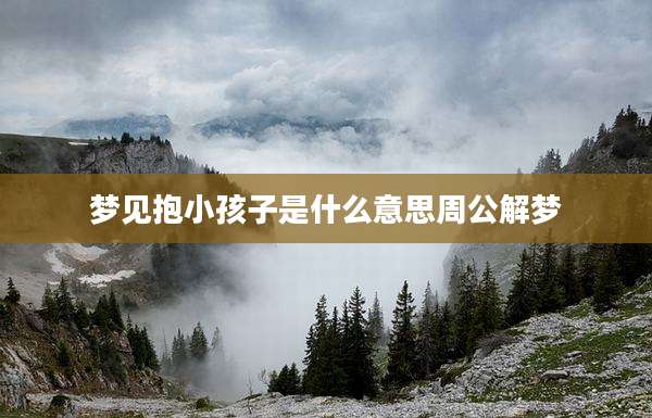 梦见抱小孩子是什么意思周公解梦