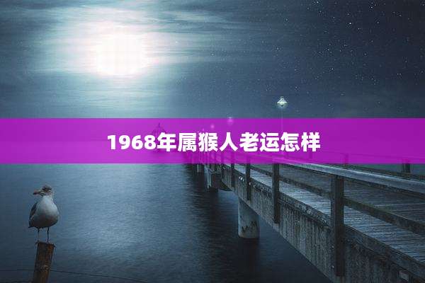 1968年属猴人老运怎样