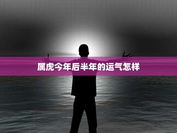 属虎今年后半年的运气怎样