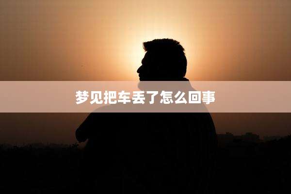 梦见把车丢了怎么回事