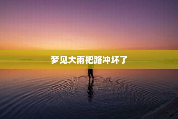 梦见大雨把路冲坏了