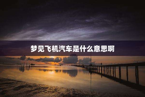 梦见飞机汽车是什么意思啊