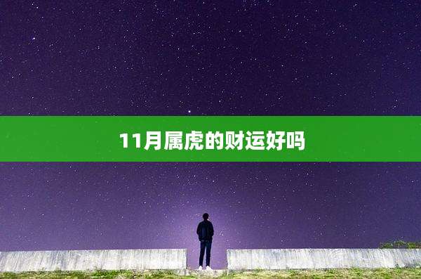 11月属虎的财运好吗