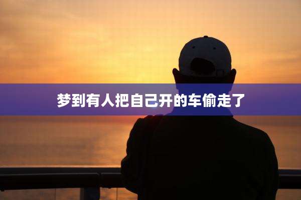梦到有人把自己开的车偷走了