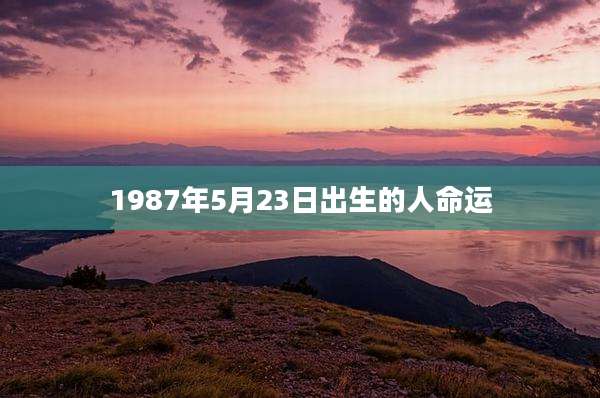 1987年5月23日出生的人命运