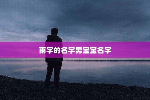 雨字的名字男宝宝名字