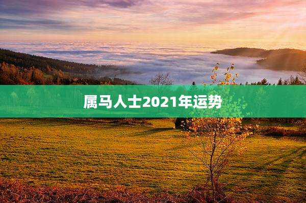 属马人士2021年运势