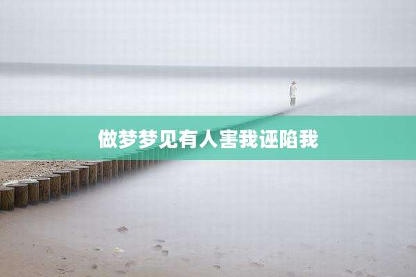做梦梦见有人害我诬陷我