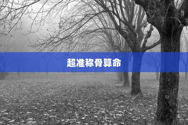 超准称骨算命