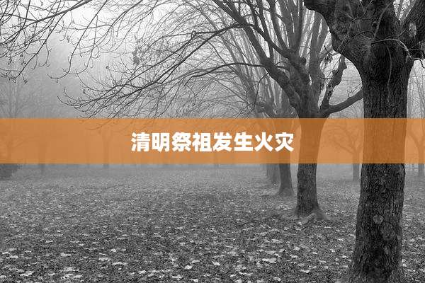 清明祭祖发生火灾