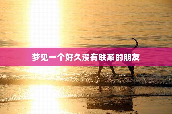 梦见一个好久没有联系的朋友