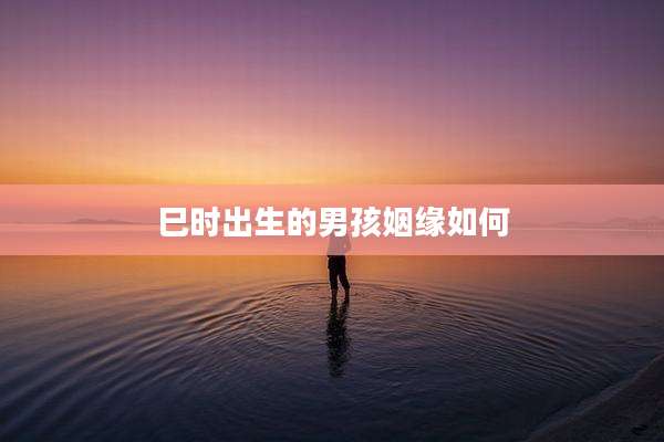 巳时出生的男孩姻缘如何