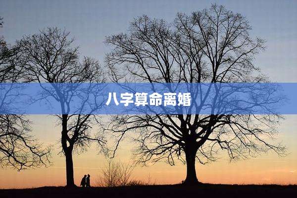八字算命离婚
