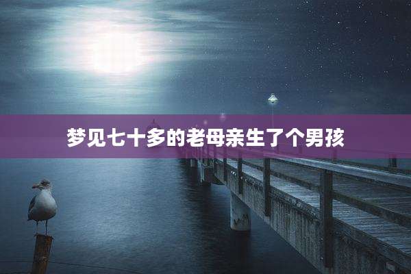 梦见七十多的老母亲生了个男孩