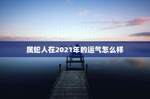 属蛇人在2021年的运气怎么样