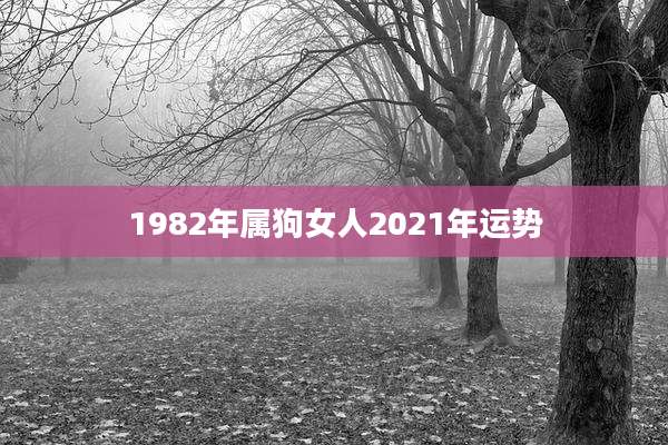 1982年属狗女人2021年运势