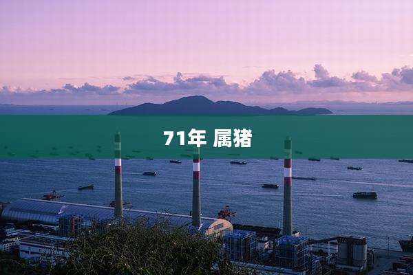 71年 属猪